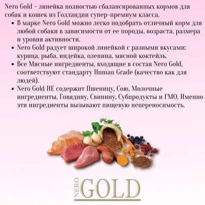 Nero Gold Adult Maxi 26/16 корм для взрослых собак Крупных пород (Курица и Рис)